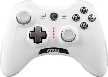 MSI Force GC30V2 White Wireless Gaming Controller, Dual Vibration Motors, Dual Connection Modes, Interchangable D-Pads, Compatible with PC &amp; Android