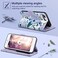 ULAK iPhone 8 Plus Case, iPhone 7 Plus Case, Premium PU Leather Wallet Case with Card Holders Kickstand Hand Strap Shockproof Protective Cover for iPhone 7 Plus/8 Plus 5.5 Inch (Blossom)