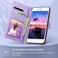 ULAK iPhone 8 Plus Case, iPhone 7 Plus Case, Premium PU Leather Wallet Case with Card Holders Kickstand Hand Strap Shockproof Protective Cover for iPhone 7 Plus/8 Plus 5.5 Inch (Blossom)
