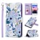 ULAK iPhone 8 Plus Case, iPhone 7 Plus Case, Premium PU Leather Wallet Case with Card Holders Kickstand Hand Strap Shockproof Protective Cover for iPhone 7 Plus/8 Plus 5.5 Inch (Blossom)
