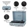Crosley Cruiser Deluxe Bluetooth 3-Speed Turntable, Tourmaline