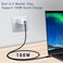 SUMPK USB C to USB C Cable 100W, 2-Pack 6.6ft Right Angle