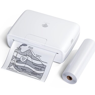 Phomemo M04S Bluetooth Portable Printer-Thermal Label Printer Mini Printer, Support 2/3/4 inch Printing Width, 300dpi, Great for Document, Notes, Sticker, Label