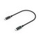 SOOPII 100W 1ft USB C to USB C Cable with LED Display, Nylon Braided,Black