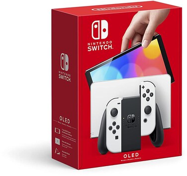 Renewed Nintendo () Switch OLED Model w/ White Joy-Con