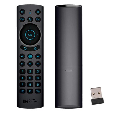 Dupad story Bluetooth Voice Remote Control, USB Wireless Voice Control, Backlit Remote Mouse with IR Learning for Nvidia Shield, PC, Projector, Smart TV, Android TV Box (G20S Pro Plus)
