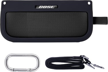 co2CREA Soft Silicone Case Replacement for Bose SoundLink Flex Bluetooth Portable Speaker (Silicone Case, Black Case)