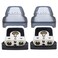 Recoil 2 Pack Premium Solid Brass Positive/Negative Battery Terminals with Two 0/2/4 Gauge Outputs and Two 8 Gauge Outputs