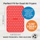 LOTTELI KITCHEN Double Basket Air Fryer Liners 4 Pack, Reusable Silicone, Perforated Liner, Rectangular, Blue, 5.25 x 8”