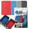 LOTTELI KITCHEN Double Basket Air Fryer Liners 4 Pack, Reusable Silicone, Perforated Liner, Rectangular, Blue, 5.25 x 8”
