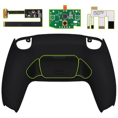 eXtremeRate Black Back Paddles Programable Rise 2.0 Remap Kit for ps5 Controller BDM-010 BDM-020, Upgrade Board & Redesigned Back Shell & Back Button Attachment - Controller NOT Included