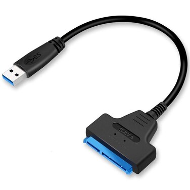 MIAOERJING SATA to USB 3.0 Cable, USB to SATA III Hard Drive Adapter for 2.5 Inch SSD & HDD Data Transfer, Support UASP (USB-A to 2.5 SSD HDD)