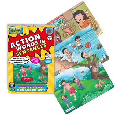 Brainy Bug Resources Flashcards and for Teaching Language (Action Words in Sentences)