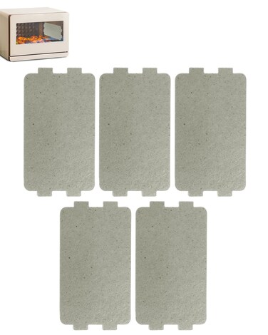 YQBOOM 5 PCS Waveguide Cover, Universal Microwave Oven Mica Plate Sheet, 117mm X 64mm, Replacement Accessory for Home Kitchen Office