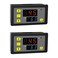 AITIAO 2 Pcs Timer Delay Relay DC 24V 20A Relay Module Dual LED Digital Display Programmable Cycle Timer Switch On Off Control Timer Relay
