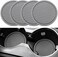SINGARO Car Cup Coaster, 4PCS Universal Non-Slip Cup Holders Embedded in Ornaments Coaster, Car Interior Accessories, Gray