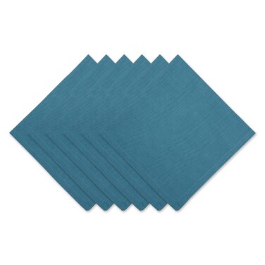 DII Solid Napkin Set Collection, 20x20, Teal, 6 Piece