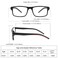 JAWSOCK 4 Pack Reading Glasses for Men Women Rectangular Frame Computer Readers with Spring Hinge