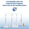 Triple Bristle Replacement Brush Head Refills, 4 Pack (2 Pink and 2 Blue)