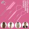 TsMADDTs Hair Tail Tools, 3Pack Hair Loop Tool Set with 2Pcs French Braid Tool Loop 1Pcs Rat Tail Comb Metal Pin Tail Braiding Comb for Hair Styling, Pink