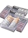 KASTWAVE Underwear Drawer Organizer Set, Foldable Closet Storage Drawer Divider, Includes 6/7/7/11/11 Cell Collapsible Closet Compartments for Socks Bras Ties Lingerie Scarves Organizing