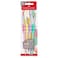 Faber-Castell Grip Paint Brushes Round &amp; Flat Combination Pastel Set, 4 PCS