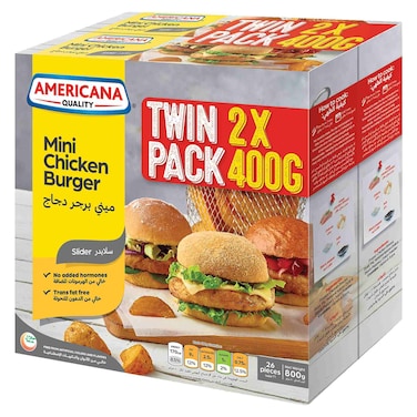 Americana Slider Mini Chicken Burger, 400g Pack of 2