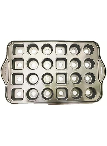 ECVV 24 mini cheese cake tray,non stick,3 designs mix,Baking Accessories,Cupcake Baking Mold Pan