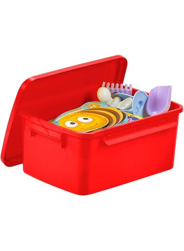 Inochi Notoro Multi-Purpose Children Storage Box with Handle &amp; Lid, Large size for Storage of Clothes, Toys, Kitchen Utensils and Other Household items, Lightweight White (47x35x25cm