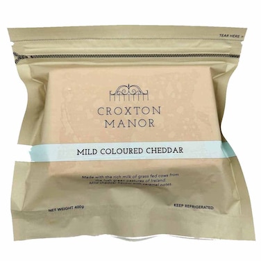 Croxton Manor Mild Coloured Cheddar Cheese Block, 400g