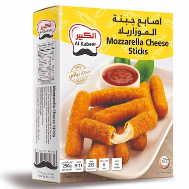 Al Kabeer Mozzarella Cheese Sticks, 250g