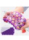 Cubes Tray 37 Grids Silicone Fruit Ice Maker DIY Creative Small Ice Cream Mold Square Shape with Lid Mini Ice Cube Mold (Purple)
