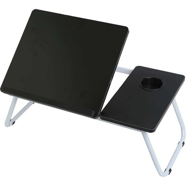 Home Pro Foldable Laptop Table With Bed Tray Black