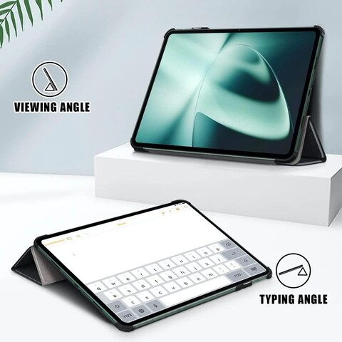 Case for OnePlus Pad 11.61 inch Slim Tri-Fold Smart Case,Multi- Viewing Angles,Stand Hard Shell Folio PU Leather Smart Cover with Auto Sleep/Wake,Slim Tablet Case Cover For OnePlus Pad (Black)