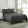 CRAFT FOAMCRAFT&Acirc;&reg; Striped 4-Piece Bed Sheet Set - Soft Brushed Microfiber in Grey, King Size
