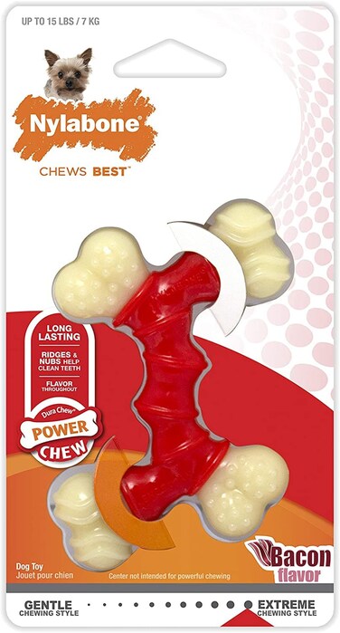 Nylabone DuraChew Double Bone Bacon Wolf