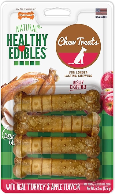 Nylabone Healthy Edibles Combo Turkey &amp; Apple 4ct  Regular