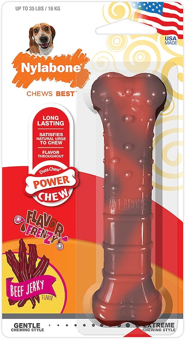 Nylabone Flavor Frenzy Beef Jerky WLF Ridges &amp; Nubs