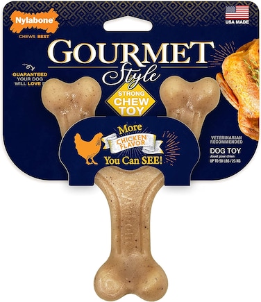 Nylabone Strong Chew Wishbone Chicken GNT Gourmet Style