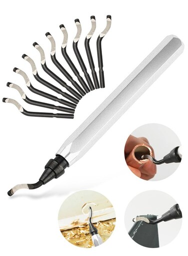 Tool with 10 HSS Blades, for Metal Resin Plastic PVC 3D Printing Edges