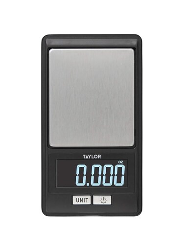 Taylor High-Precision Digital Portioning Scale with Cover, 16OZ/500G, Black