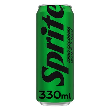 Sprite Zero Calories Carbonated Soft Drink Can, 330ml