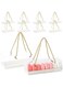 YHCG 10 Pcs Transparent Cake Box, Rectangle Cupcake Box, Small Macaron Packaging Boxes, Chocolate Truffle Boxes Cookies boxes for Holiday Bakery Shop Party Treat Cupcakes Packaging (Gold)
