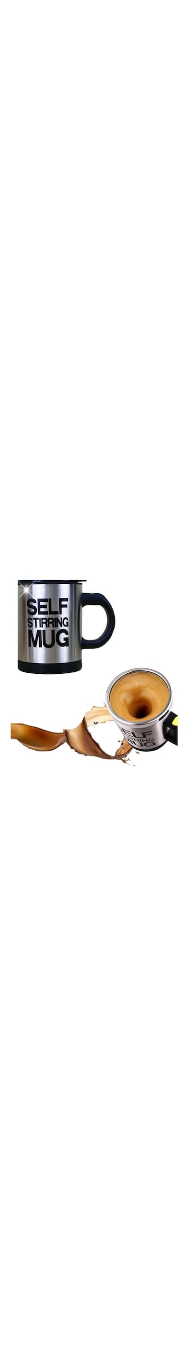 Mengshen (self stirring mug) - Self Stirring Mug Coffee Cup - Electric Stainless Steel Automatic Self Mixing &amp; Spinning Cup, Best for Morning Travelling Home, Office Men and Women,MS-A004A Black