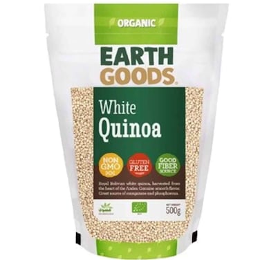 Earth Goods Organic Gluten Free White Quinoa, 500g