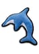 Beco Dog Toy - Rough &amp; Tough Dolphin, Recycled Materials, Squeaker, Medium,Blue