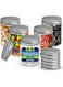 Packing 25 Pieces 100ml Clear Plastic Jars Bottles with Silver Ribbed Lids - Leak Proof Plastic Containers for Kitchen, Spices Container Set, Cosmetics, DIY Crafts, and More