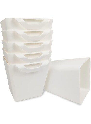 FMOACEN 6 Pack Hanging Cup Holder Rolling Cart Organizer Accessories Trolley Basket Storage Hanging Bucket Hanging Container for Kids