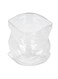 22 Ounce Unzipped Bag Bowl, 1 Small Glass Bag - Realistic Crinkled Edges, Serve Candy, Popcorn, or Nuts, Clear Glass Bag Bowl, Dishwashable, Flat Base