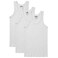 Men Cotton Ribbed Vest, White, HM-MMV3-W, M, Pack of 3